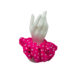 hot pink polka dot scrunchie - hand